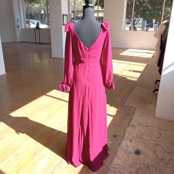 Burgundy wine ethereal maxi dress - Picture 4 of 12